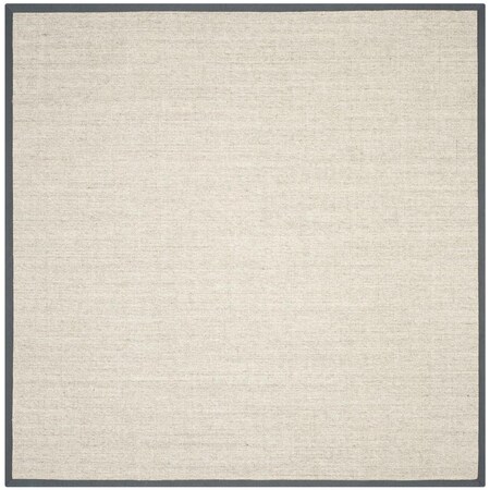 Safavieh Natural Fiber Square Area Rug, Marble and Grey - 10 x 10 ft. NF441B-10SQ